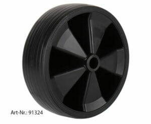 Hjól á nefhjól á hjólhýsi