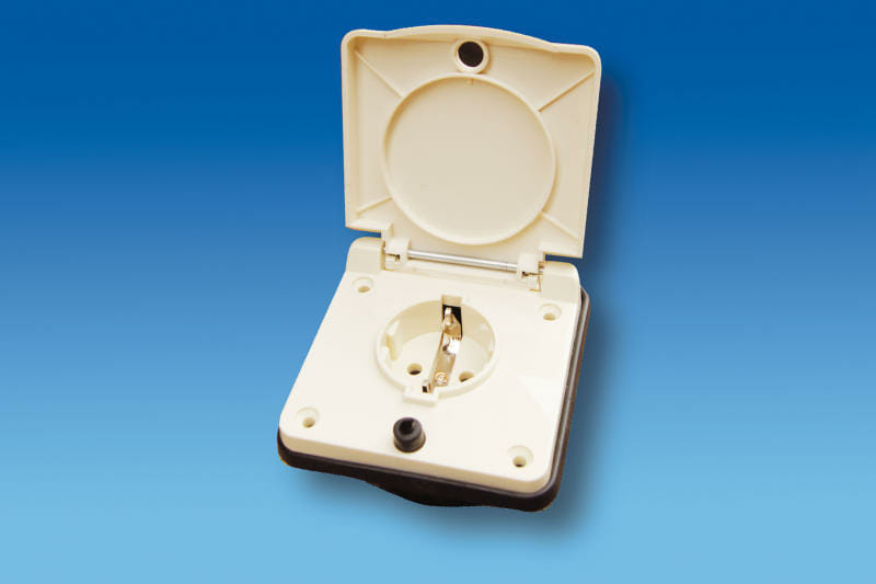 Rafmagnstengi utan á liggjandi 230V hvít