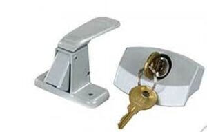 Hurðalæsing f. Fellih. heilt unit svart.