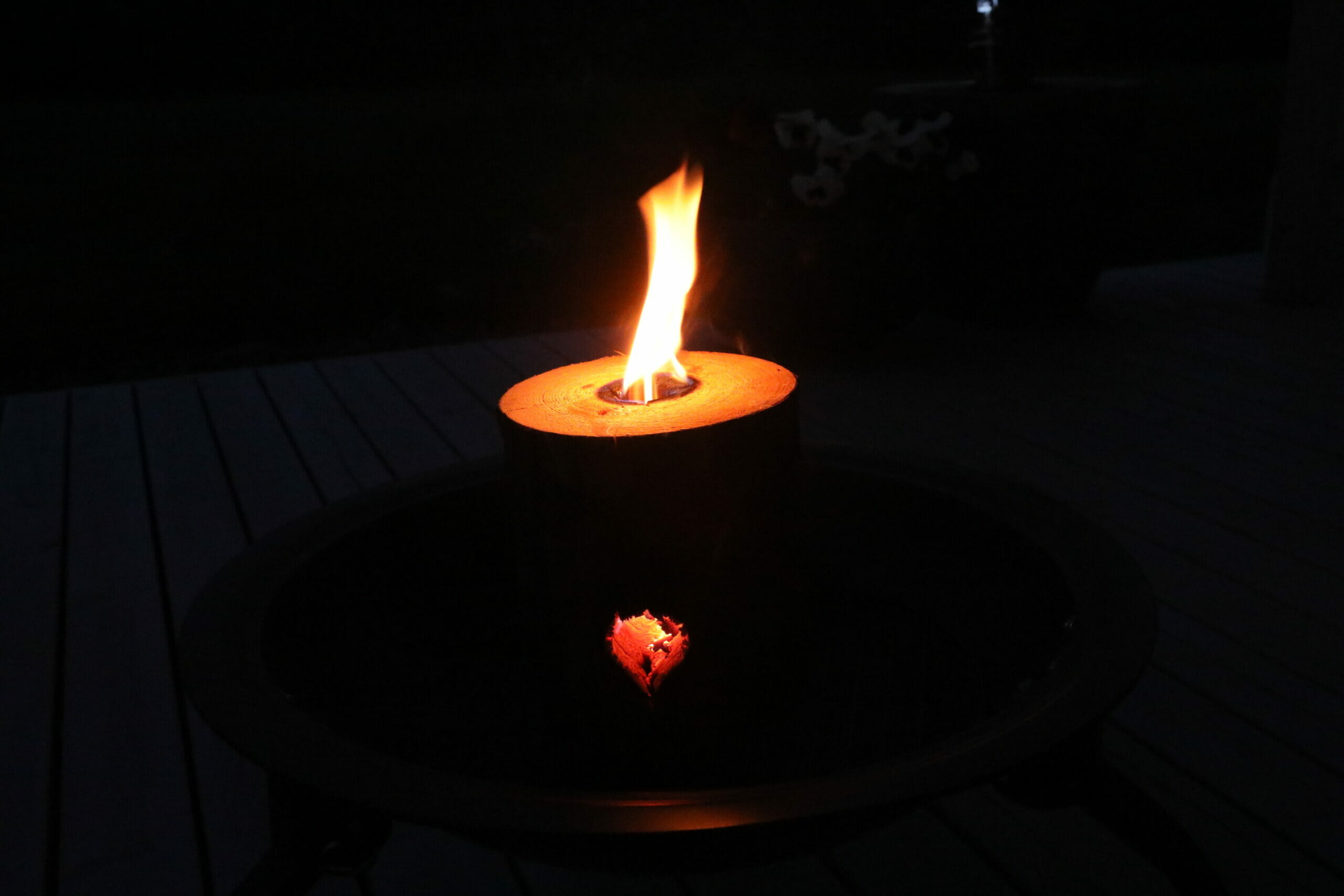 Viðarkubbur með kveik inní 20x15cm - Image 3