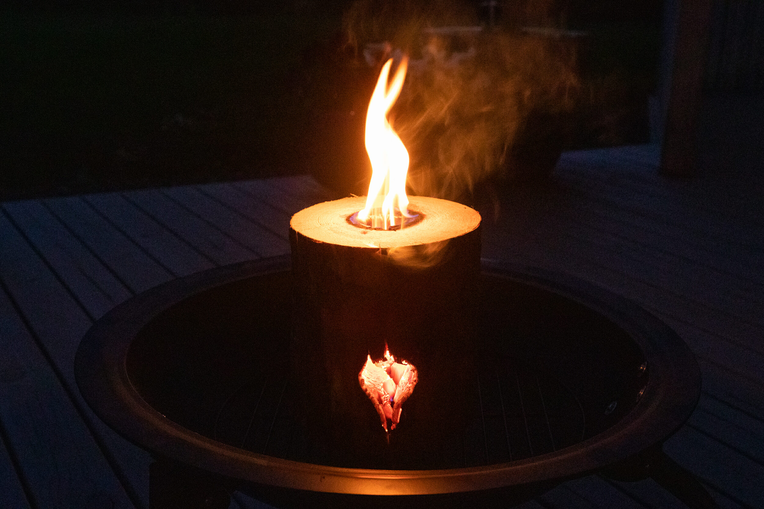 Viðarkubbur með kveik inní 20x15cm - Image 4