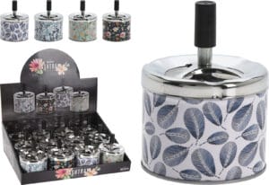 Öskubakki m/blómamynstri 9x12cm