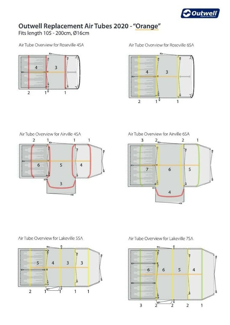 Loftsúla í tjald Outwell, Appelsínugult - Image 2