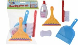 Leikfangasett fægiskófla,kústur, fleira