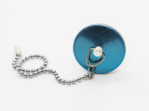 Tappi í vask með keðju.