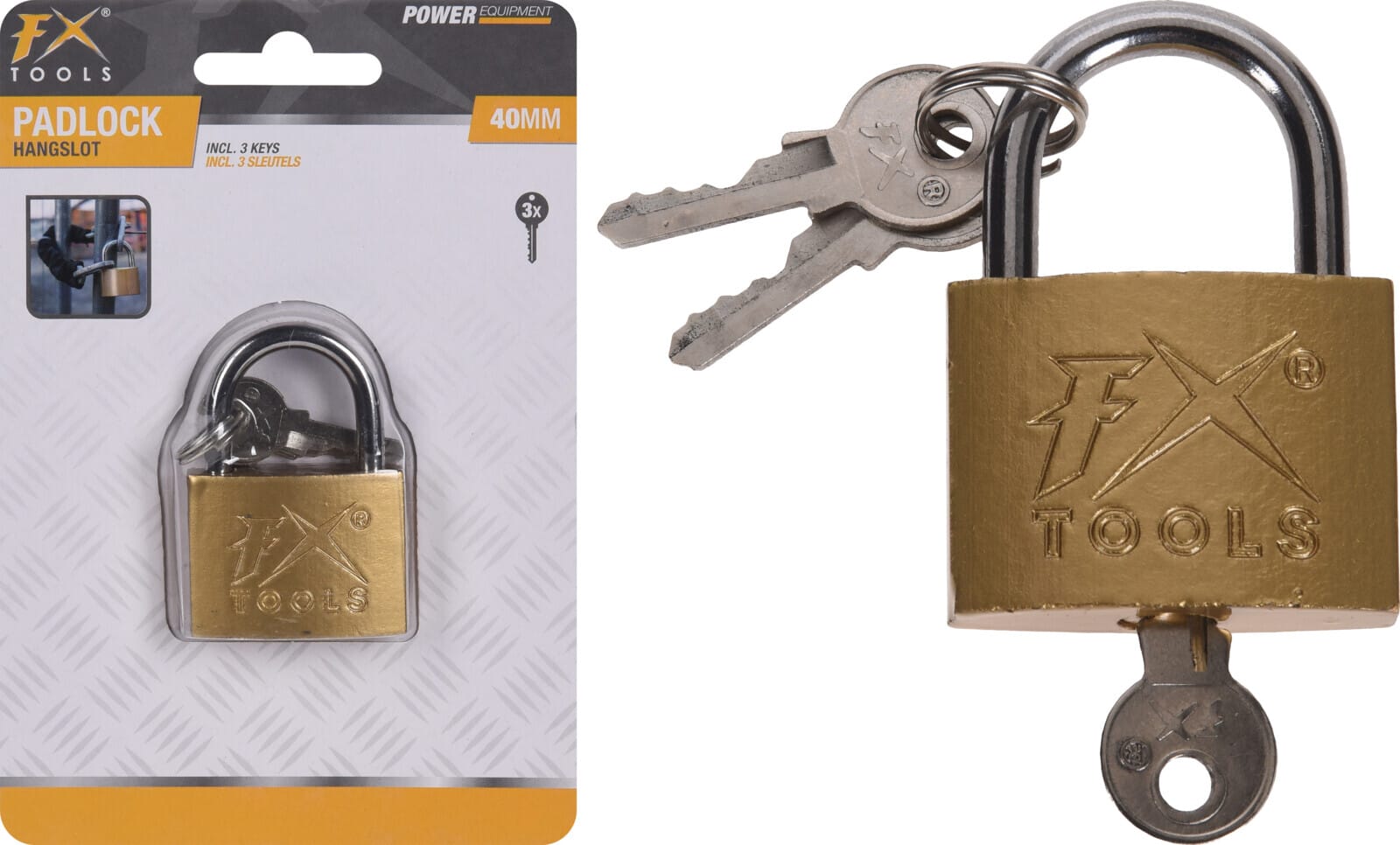 Hengilás 40mm 3 lyklar