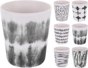 Glas Melamine Svart/hvítt 440ml