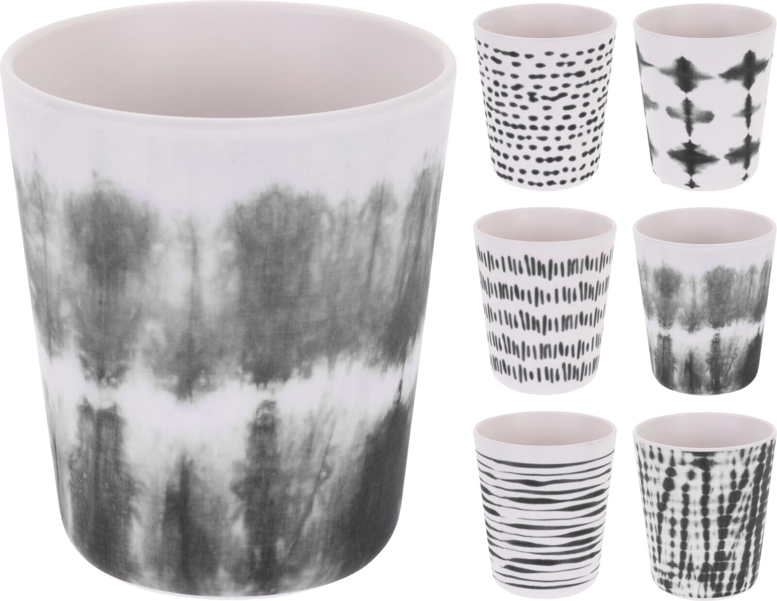 Glas Melamine Svart/hvítt 440ml