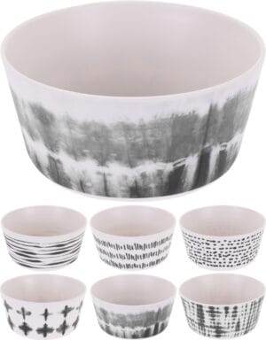 Skál Melamine Svört/hvít 245ml