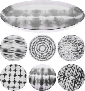 Diskur Melamine Svart/hvítur 21cm