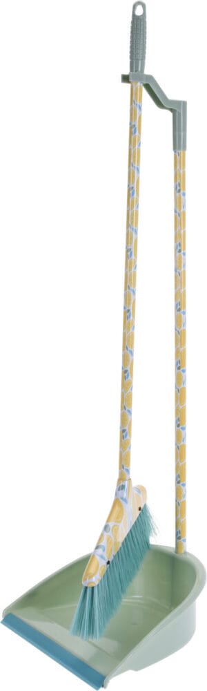 Fægiskófla og bursti löng sköft