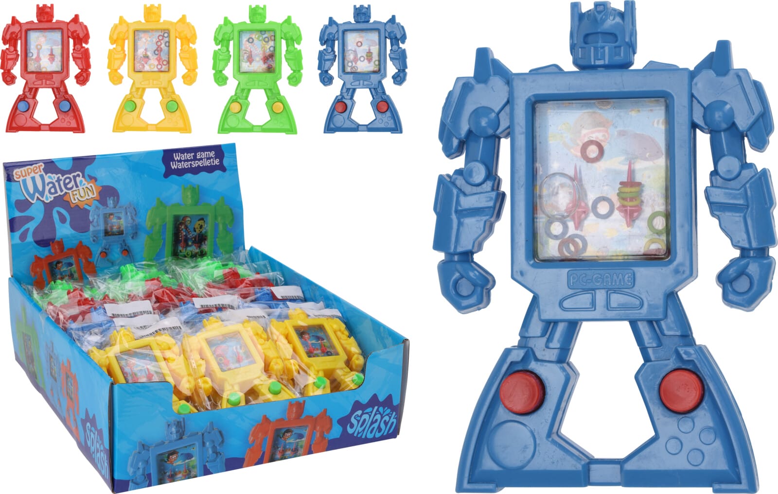 Leikfangaspil vélmenni með vatni.