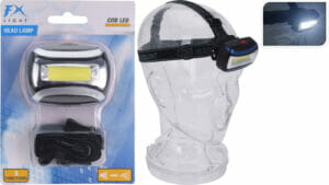 Höfuðljós MEÐ LED COB 2ASS CLR