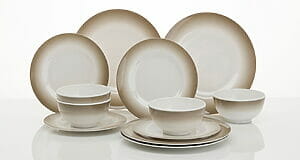 Matarsett Melamine Ecru Brúnt