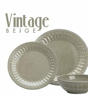 Matarsett Vintage Beige 4 manna frá Flamefield