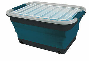 Geymslubox með loki á hjólum 45L samanbr