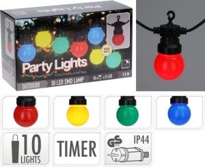 Ljósasería 10 kúlur marglita